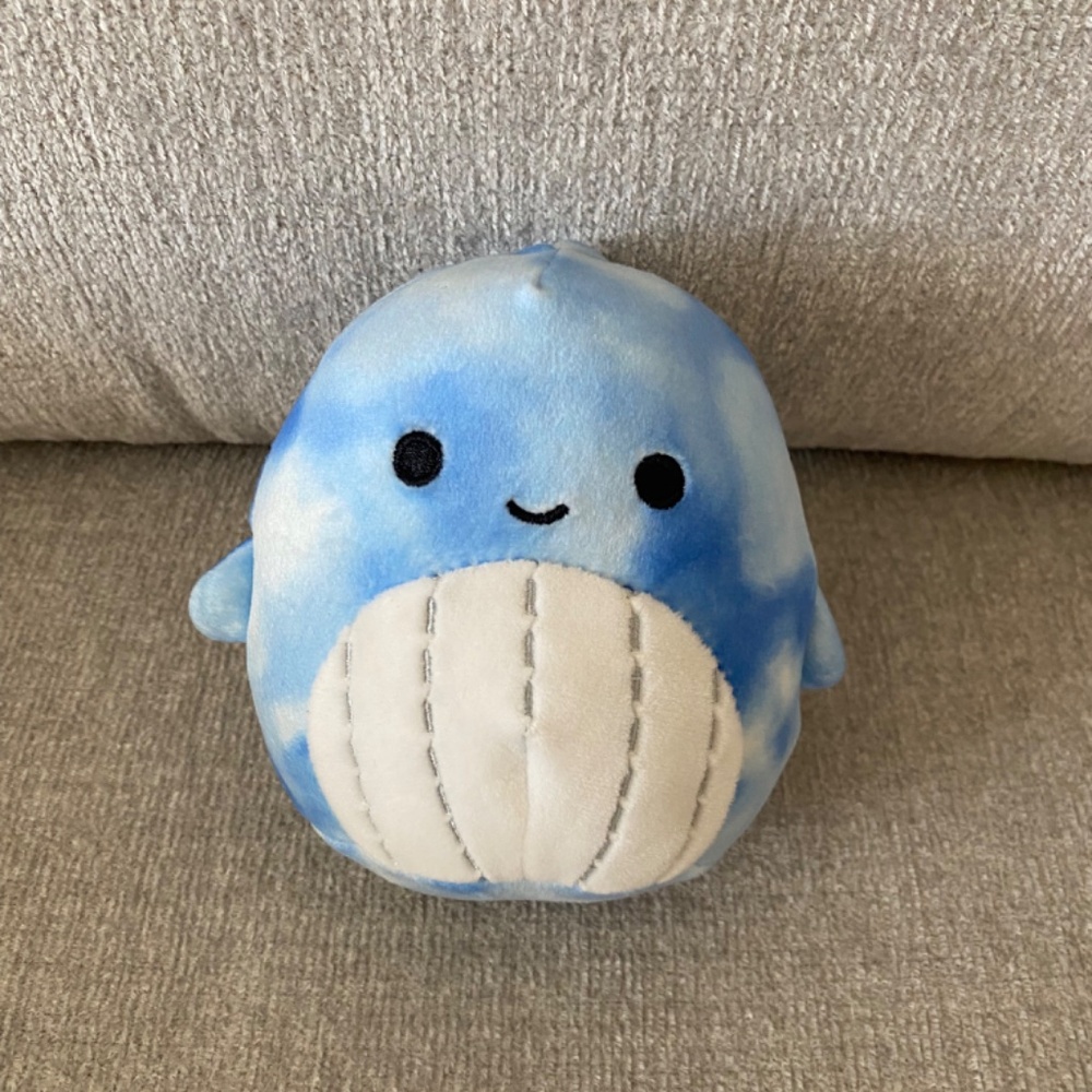 Squishmallow 5" Samir the Blue Tie Dye Whale Plush Stuffed Animal